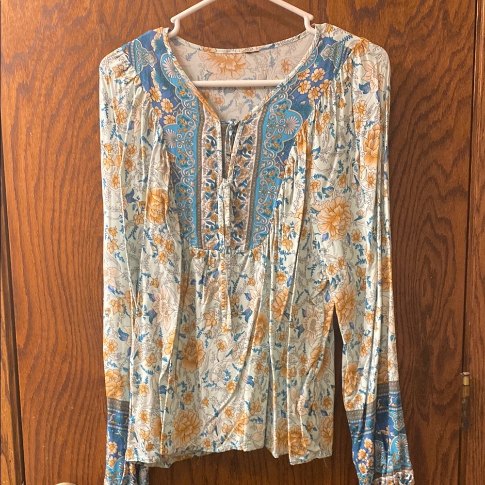 Floral Bohemian Blouse